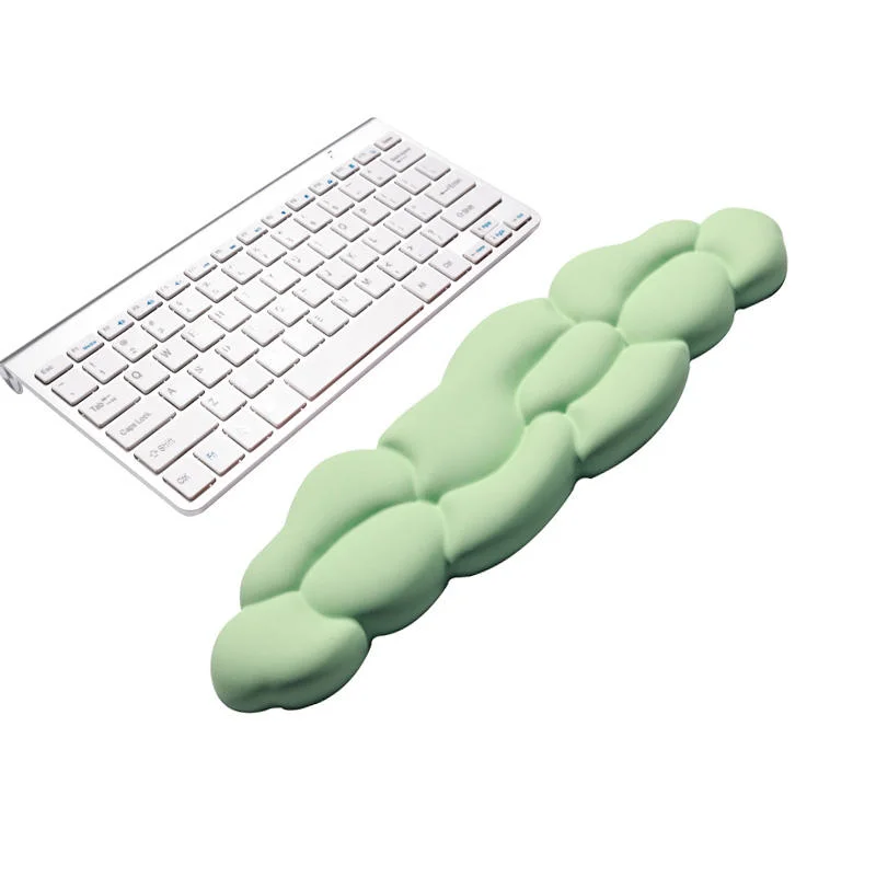 Green Clouds Soft Foam Keyboard Pad Girls Office Large Mouse Pad Boys Game Table Pad Wrist Rest