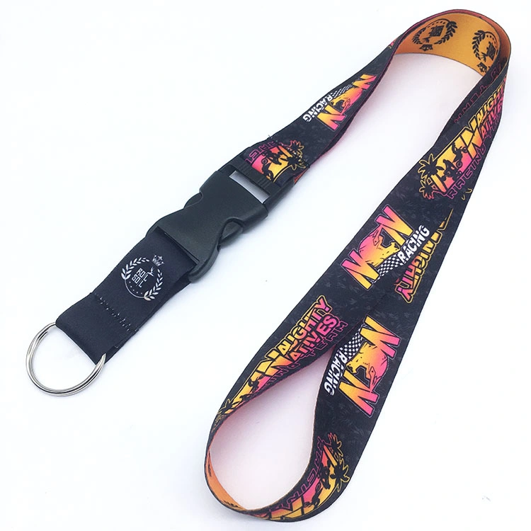 Lanyards with Logo Custom Dye Sublimation Polyester Pink Lanyards ID Badge Holder with Logo Custom