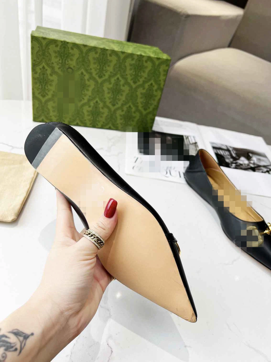 High quality/High cost performance Mirror Head Layer Cowhide Lacquer Heels Lady Woman Shoes