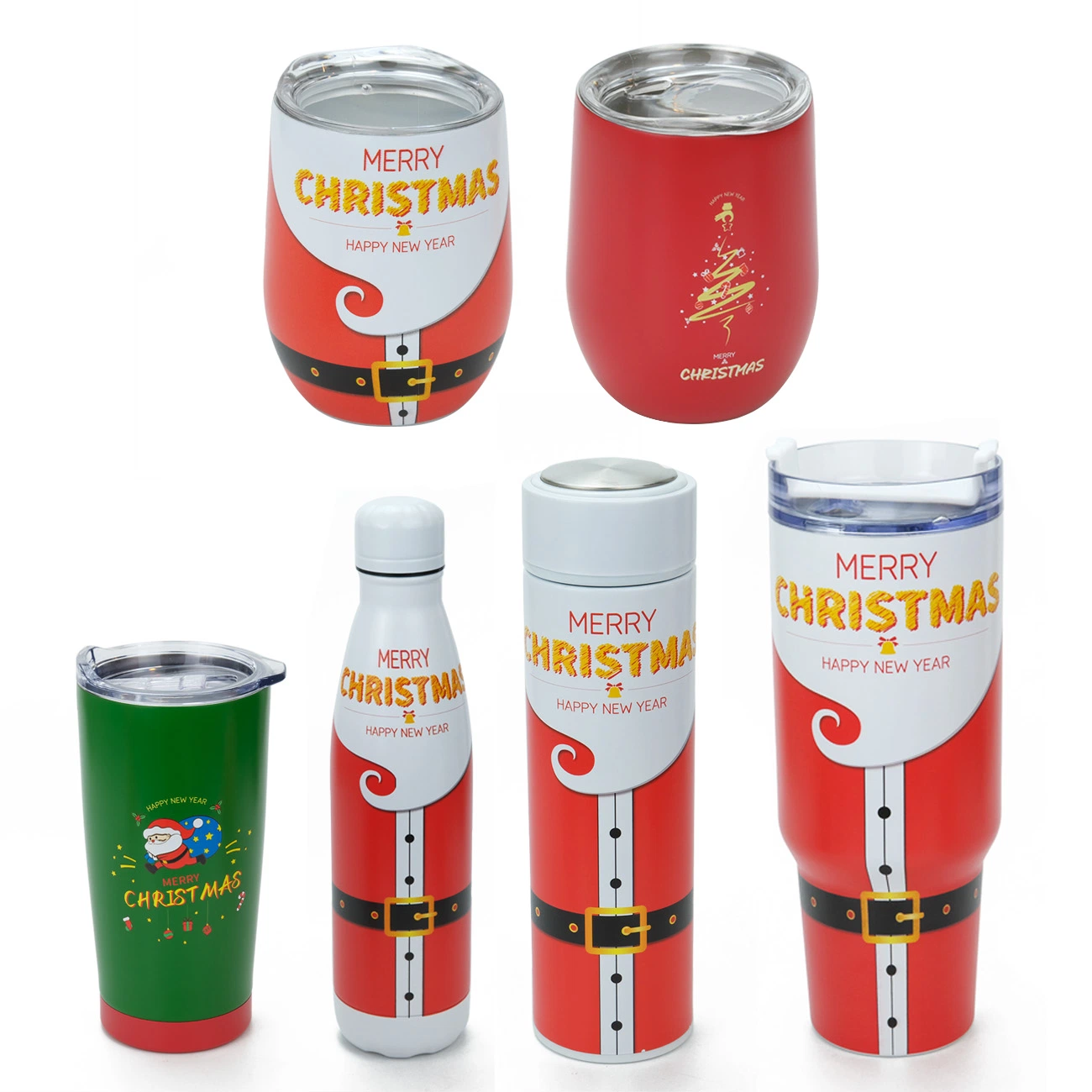 2024 New Style Christmas Cup Edelstahl Wasserflasche Sport Vakuum Isolierte Thermobecher Trinkflasche