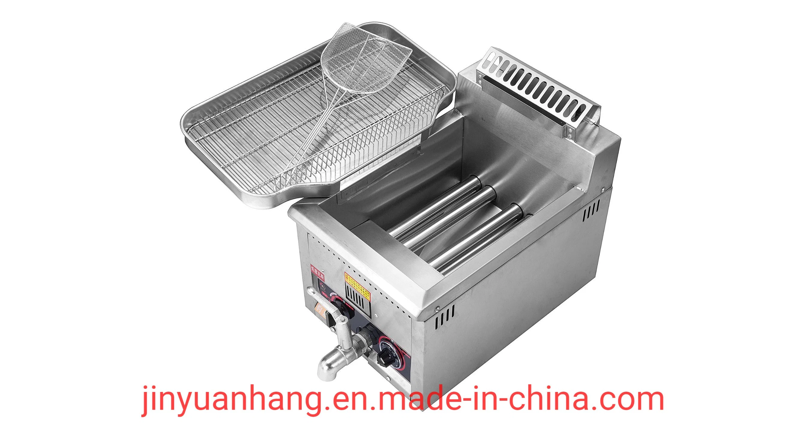 Papas fritas, pollo frito equipamiento de cocina gas sobremesa Single-Pot comercial maquina Freidora Bdh-12L