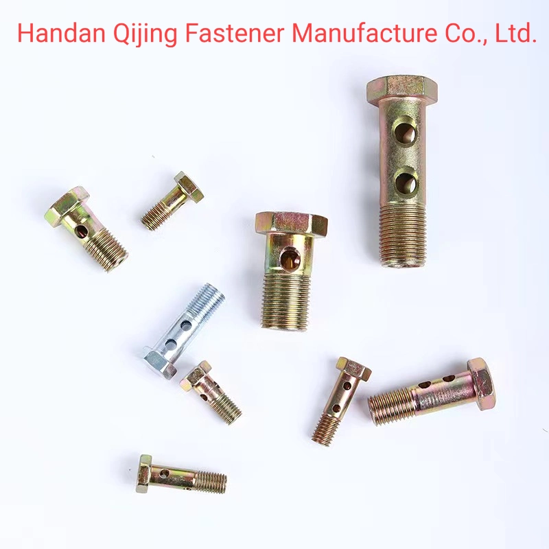 Automotive Fasteners Brake Hose Double and Single Hollow Banjo Screw Oil Banjo Bolt with Hole Anchor Bolt Hollow Threaded Rod Self Drilling Anchor Bar Button