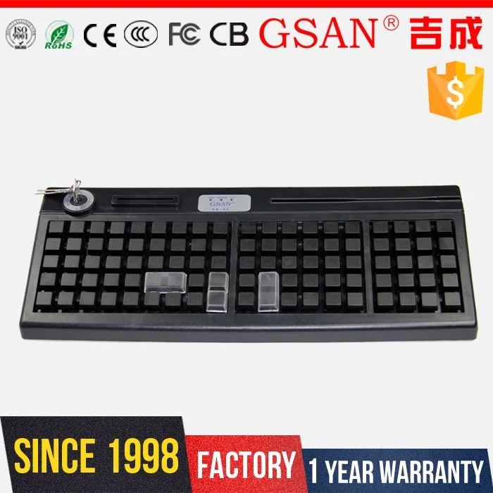 95 Tasten POS Programmierbare Tastatur mit Mag Card Reader