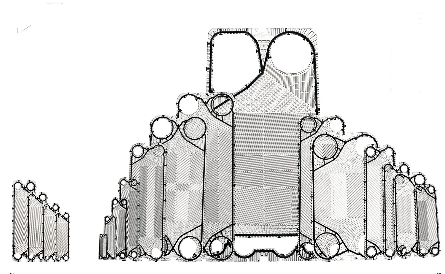 Xusheng SS304 SS316L Detachable Phe Plat Plate Heat Exchanger for Milk Pasteurization