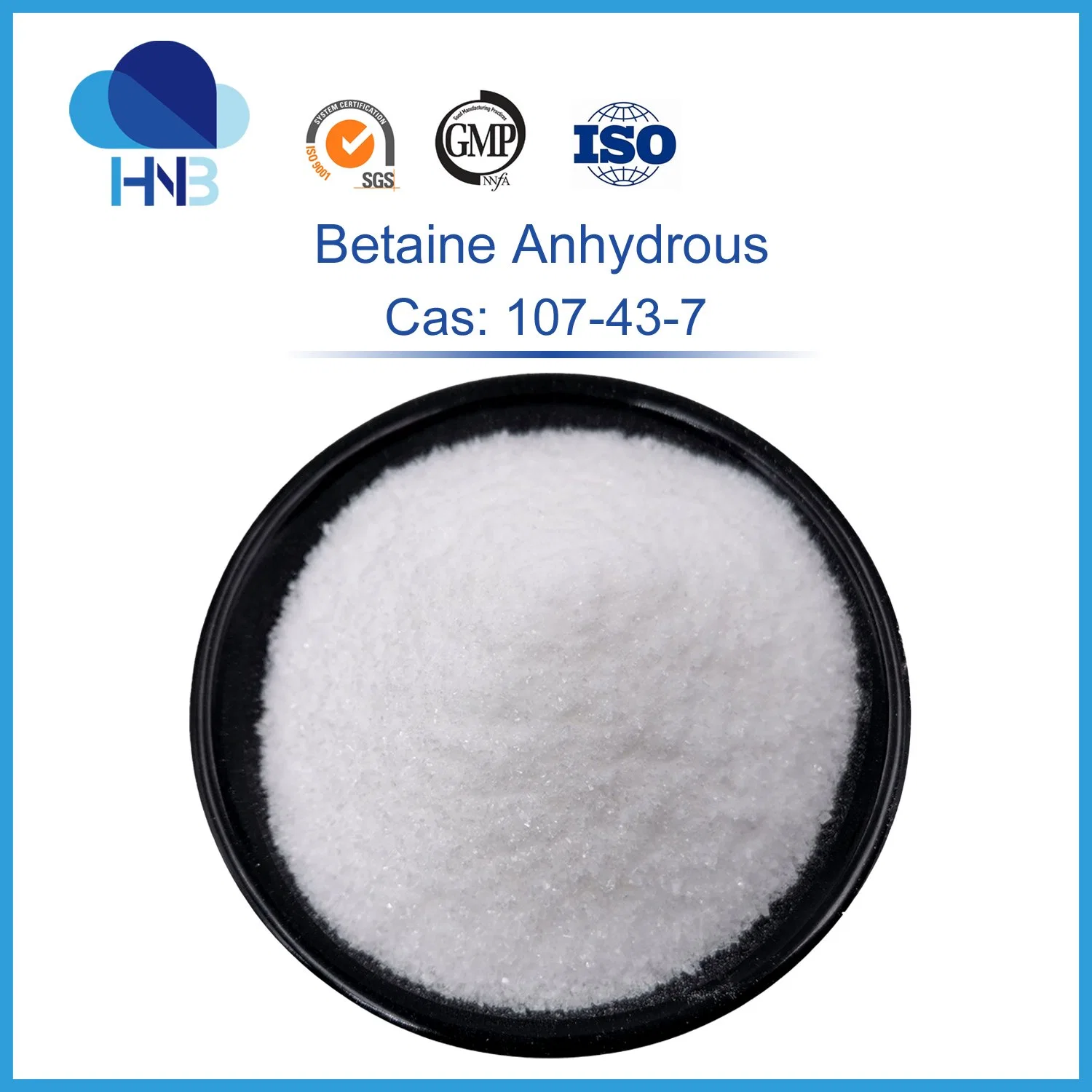 Высокое качество Betaine Food Grade Betaine Anhydrous Powder CAS: 107-43-7 Приложение