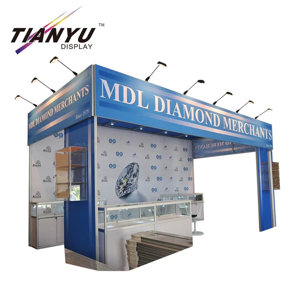 Expo Platform New Design Jewellery Exhibition Booth Stands Trade Show Display Portable Aluminum Material