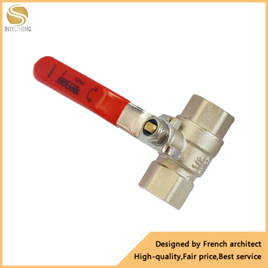 DN15 - DN100 Pressure Pn25 CW 617n / Hpb59-3 Brass صمام جوارب كروي مع مقبض معدني