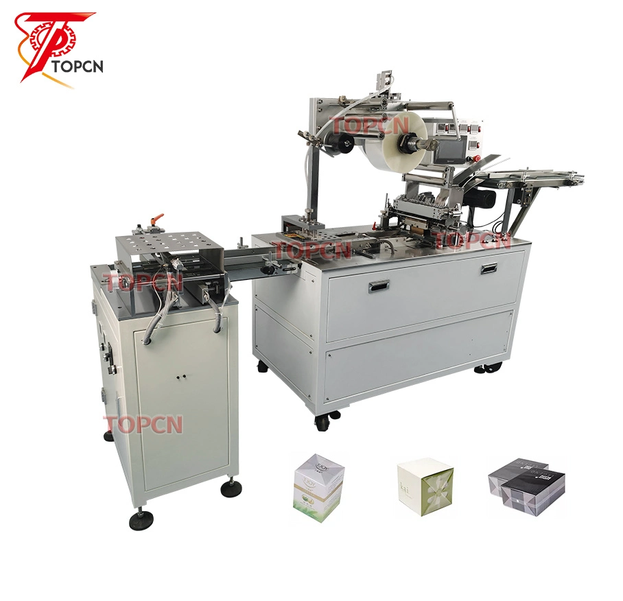 Automatic 3D BOPP Film Packaging Perfume Soap Shisha Small Box Packing Cellophane Wrapping Machine