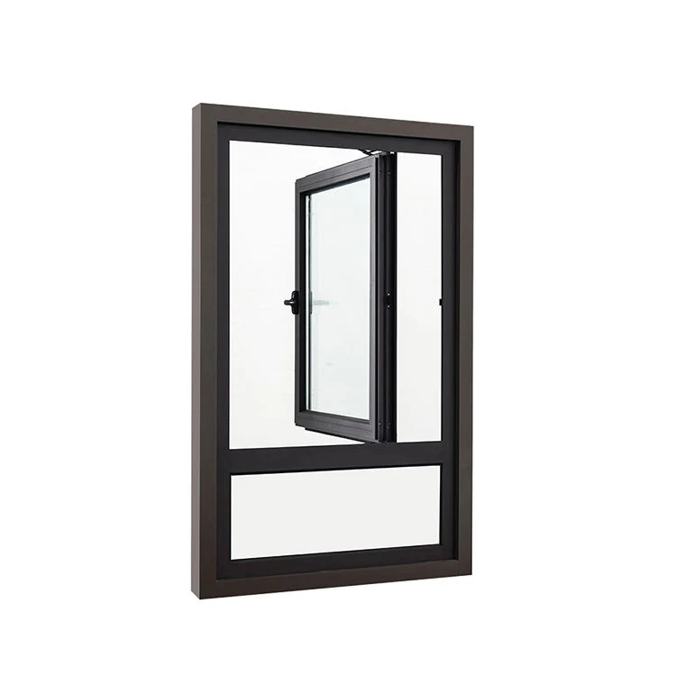 Casement Double-Layered Glass Design Aluminum Simple Doors and Swing Windows