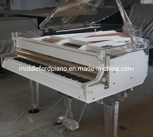 Marco blanco Crystal Piano-168Gp con luces LED