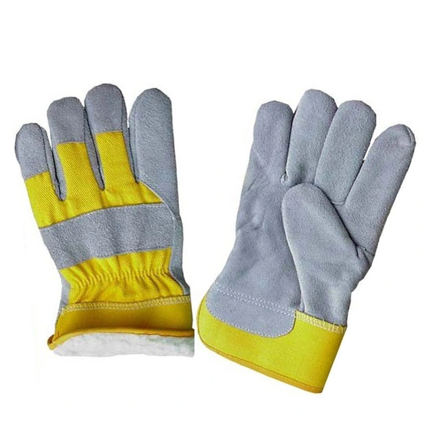 Cow Split Leather Gloves Construction Safety Work Glove Protective Gloves Industrial