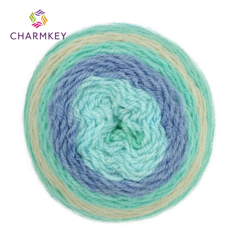 Charmkey Multicolor Acrylic Cake Yarn for Crochet Knitting Hat Scarf