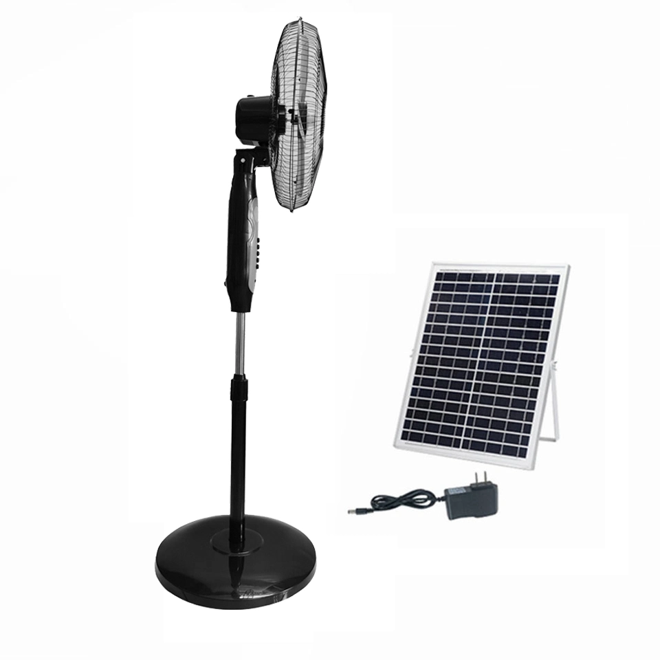 16&prime; &prime; Stand Fan with Lithium Battery AC DC Solar Stand Fan 12V Battery Rechargeable Fan Stand