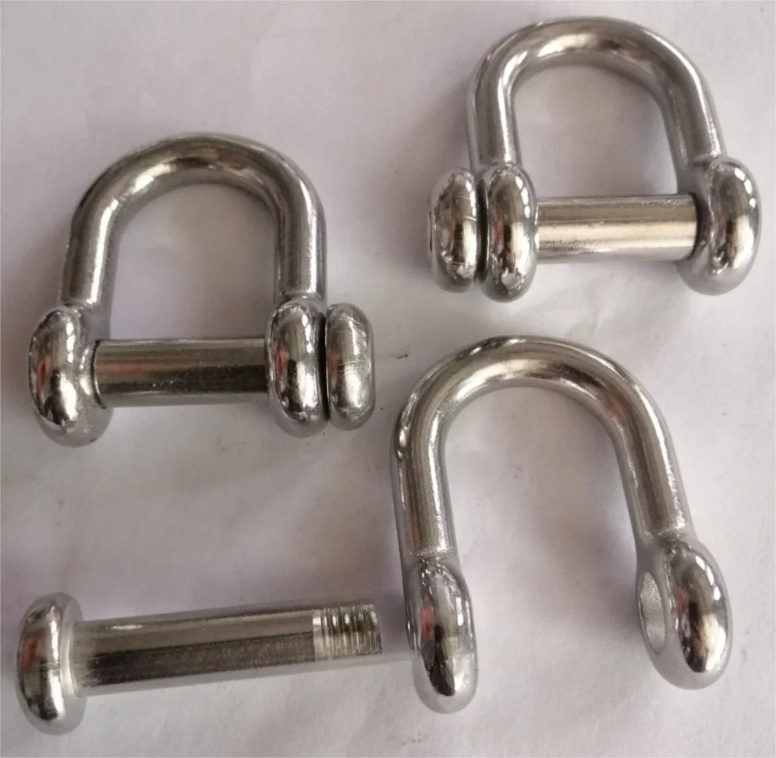 Chinese Factories Direct Supply Stainless Steel D-Type Shackle Chain Shackle Rigging Accessories Hardware