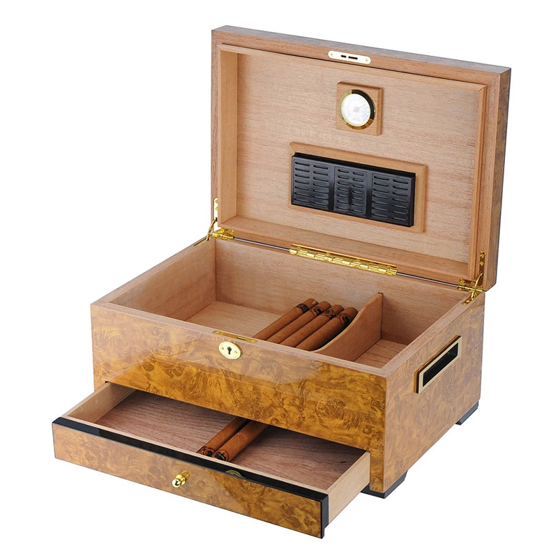 Custom Luxury Spanish Cedar Wooden Cigar Humidor Box