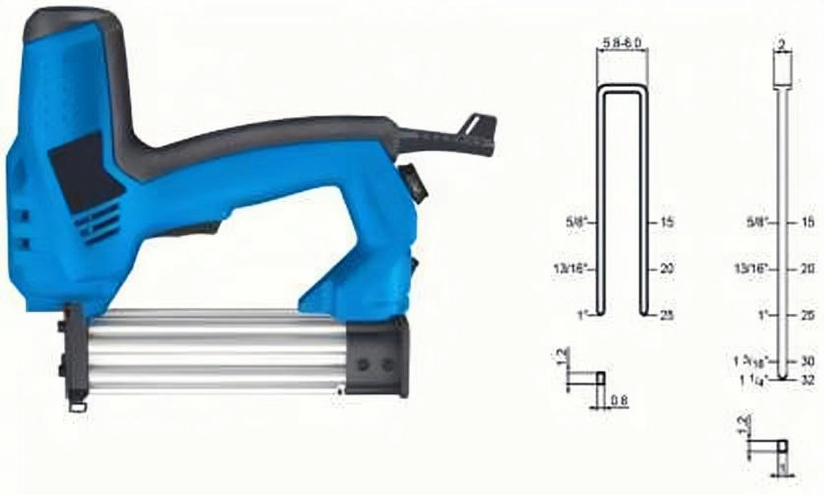 Professional Electric Tacker/Brad Nailer/Nail Gun/Staple Gun-Hardware Power Tools