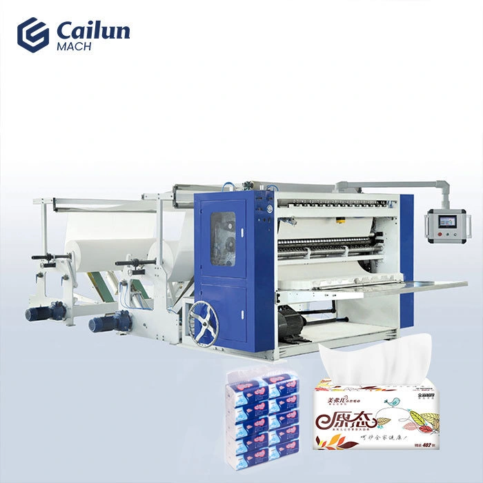 Automatic 5 Line V Fold Facial Tissue Paper Product Cutting Folding Machine