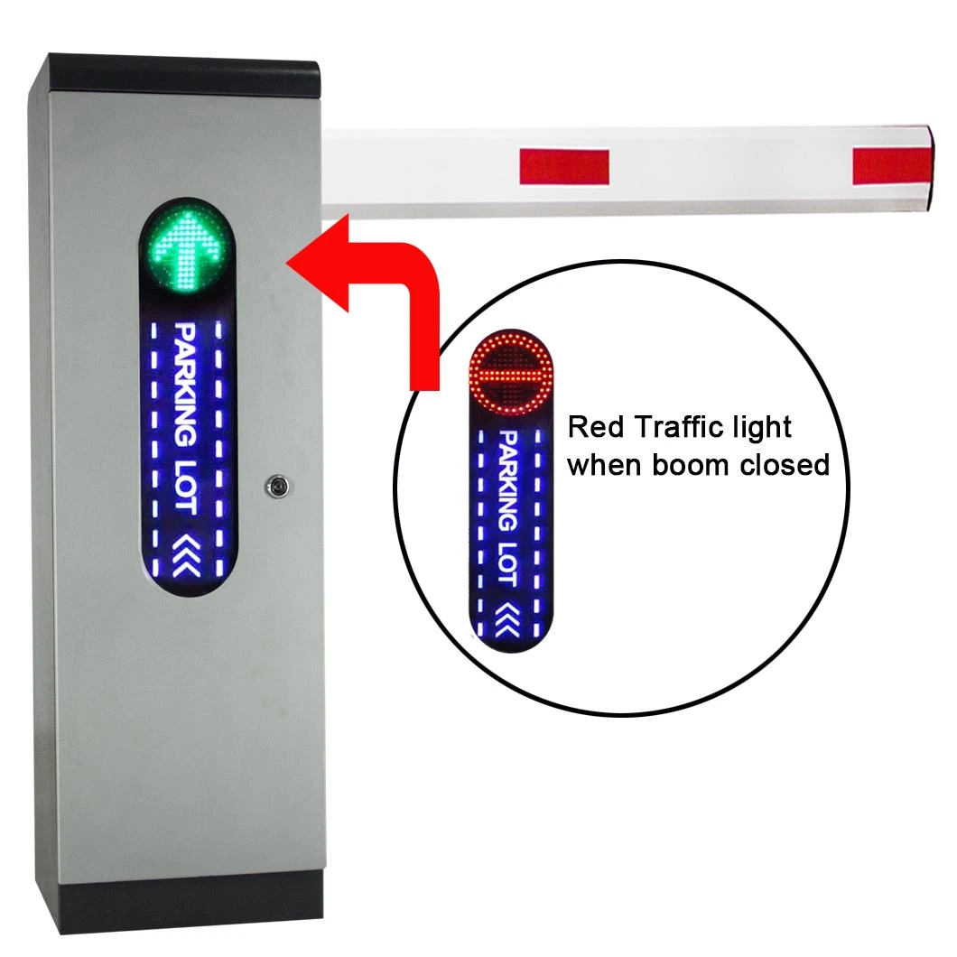 90 Degree Folding Arm Brushless DC Motor Barrier Gate with Traffic Light