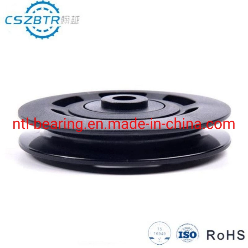 Office Gym Nylon Cable Wheel Bearing 95mm Black Pulley Fitness Accessories