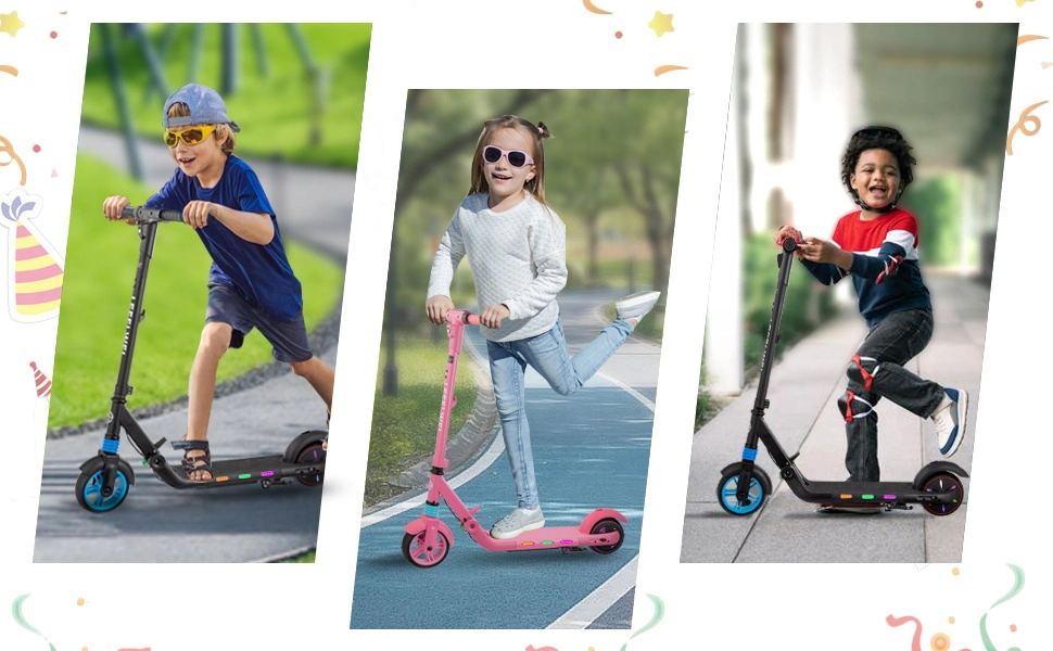 6-12 años de edad los niños Scooter eléctrico Scooter plegable para niños juegos al aire libre