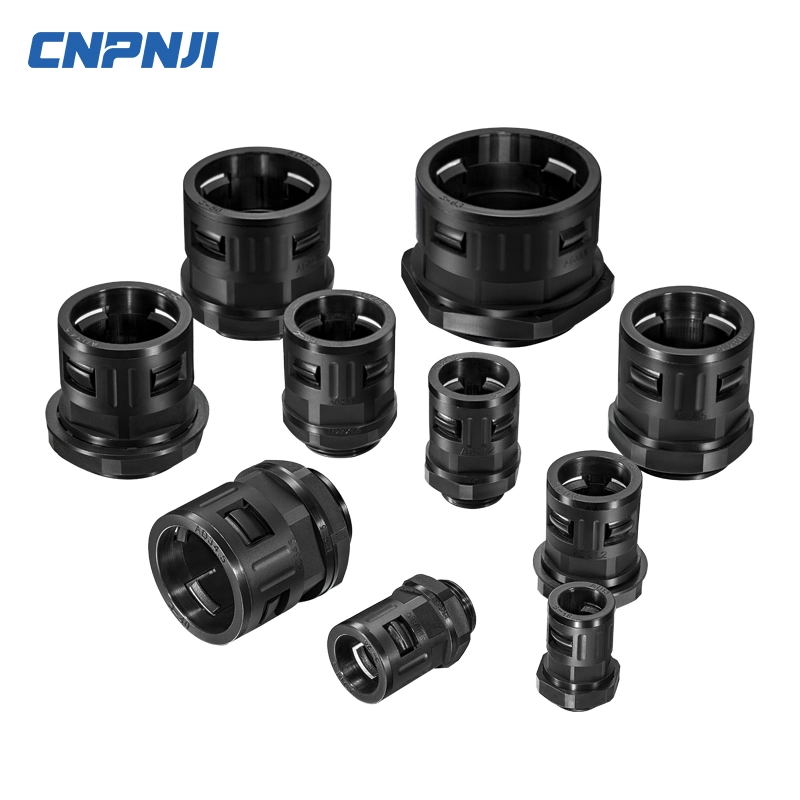 Cnpnji Quick Plug Elbow Straight Cable Gland Flexible Corrugated Conduit Connector M12-M63