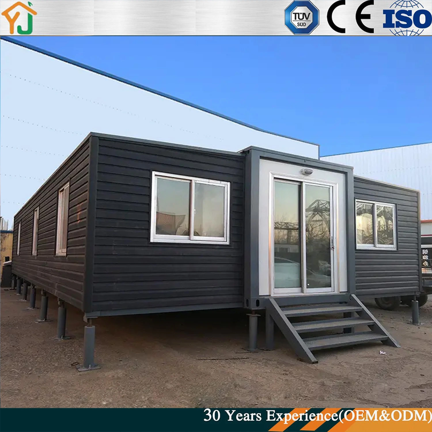 Prefabricated Steel Structure Modular High End Prefabricated Expansion House Activity Panel House 20 Foot Foldable Flat Packaging Two Bedroom Homestay