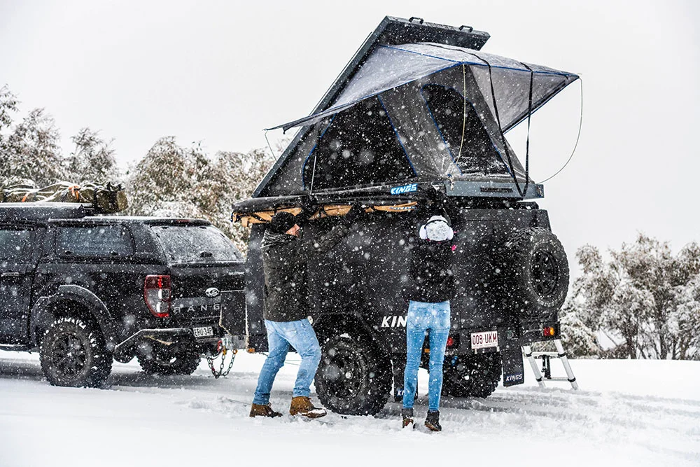 Ecocampor kleiner Wohnmobil Wohnwagen Offroad Wohnmobil Wohnwagen mit Küche Und Dachzelt zum Verkauf