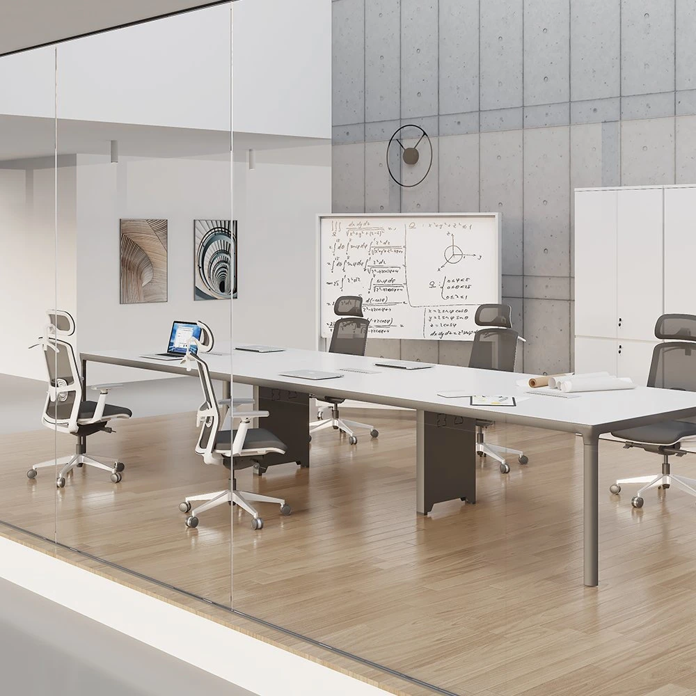 Sala de reuniões com mobiliário de escritório Mesa de escritório Retângulo Conferência de Design longo Mesas de trabalho