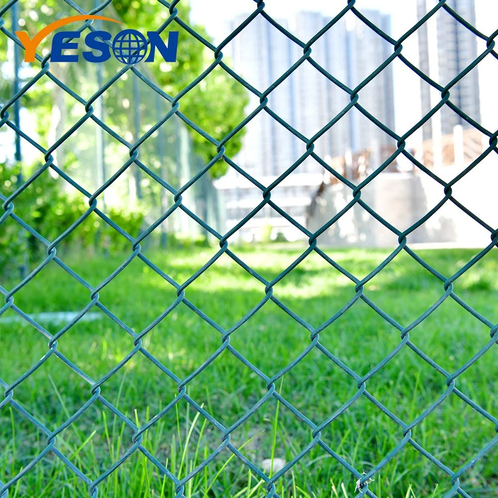 Garden Security Electro Galvanized Chain Link Wire Mesh Fence Grid Panel PVC Coated Black Color