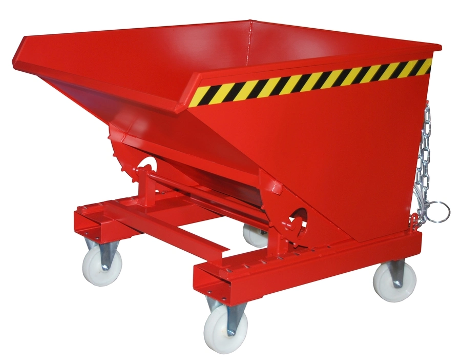 Titling Dumpster Unit Sit on The Forklit to Load The Waste Iron Steel Drainage Outlet