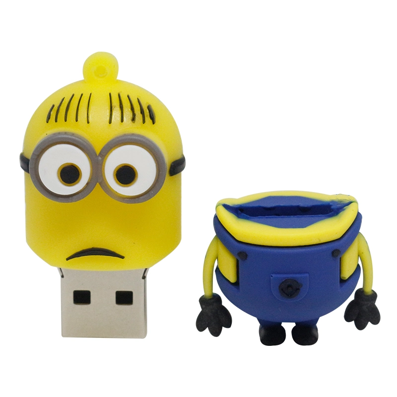 Cartoon Little Yellow Man Sneaker papá PVC USB Flash Drive