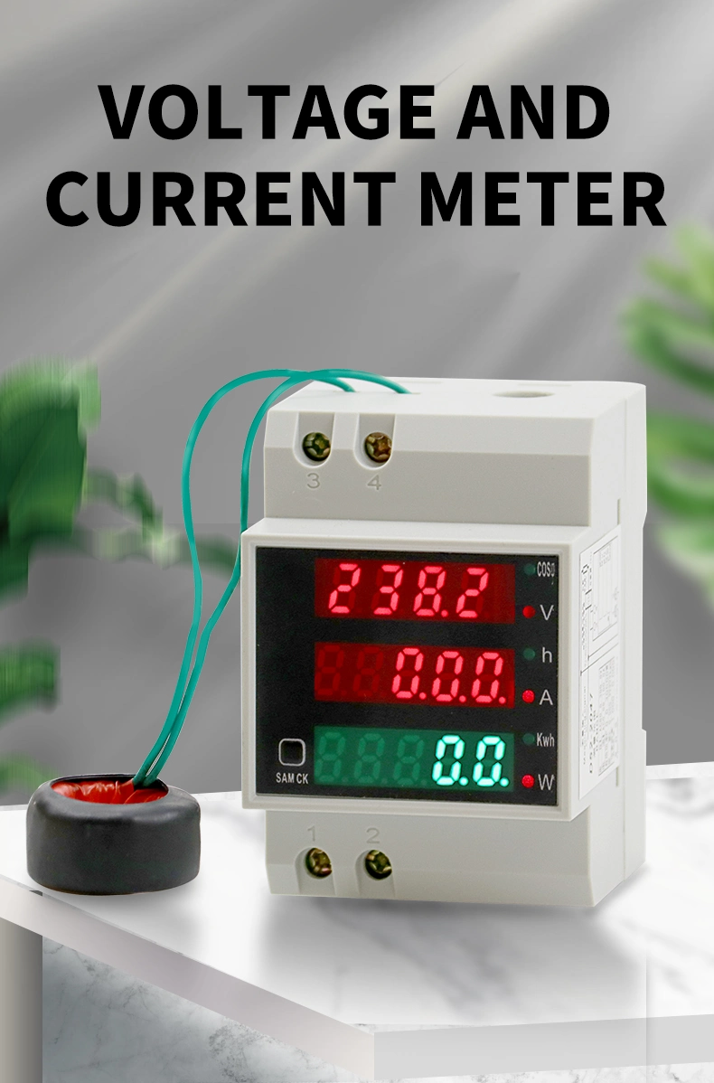 D52-2059 D52-2058 D52-2048 DIN Rail AC Voltage Current Frequency Timer Meter Voltmeter Ammeter