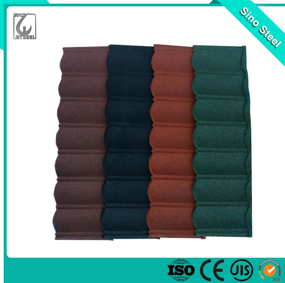 Makuti Grained Tile Stone Coated Metal Roof Tile for Building