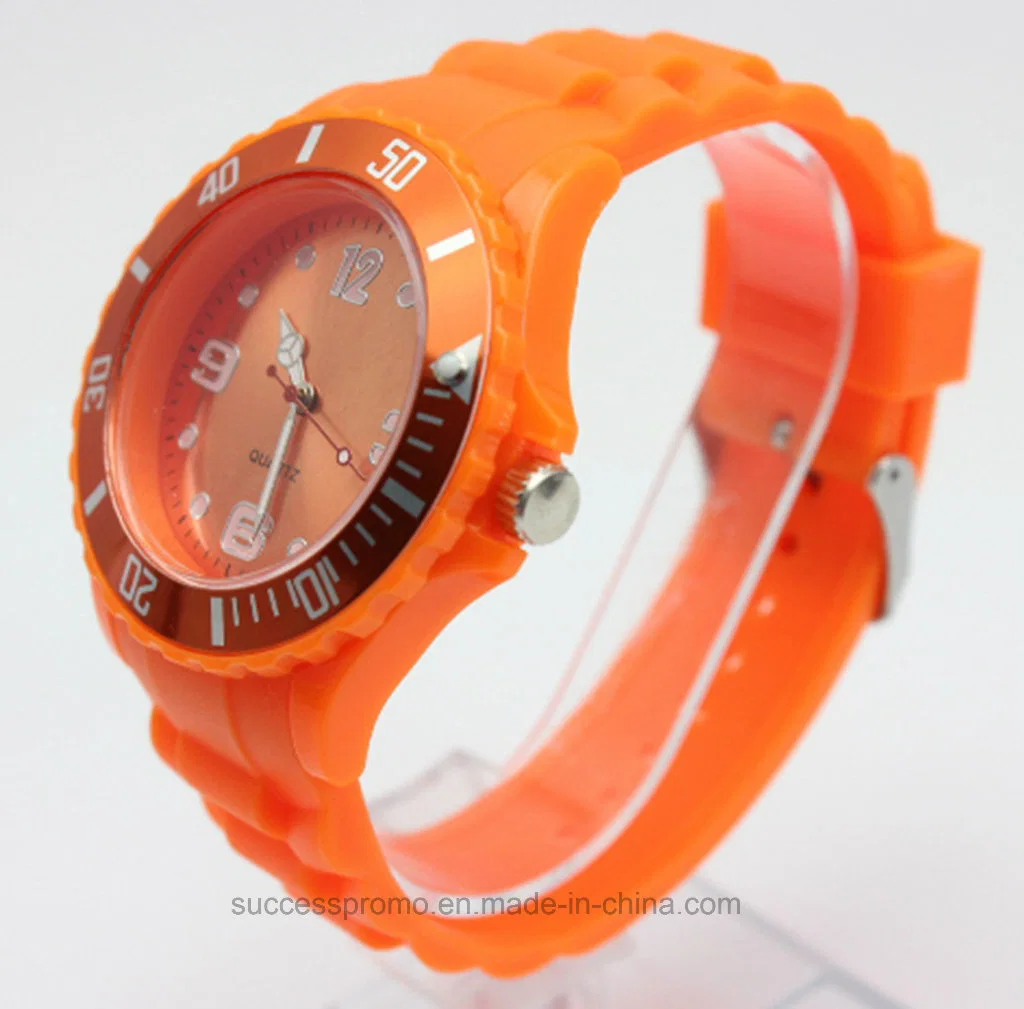 Custom Silicone Analog Wristband Watch for Promotion Gift