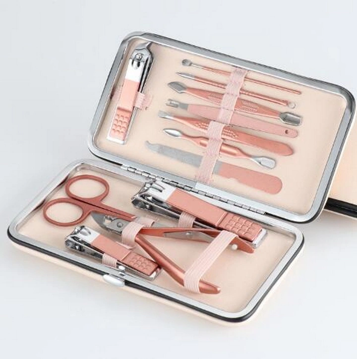 Rose Gold 12 Pieces Nail Clippers Manicure Set