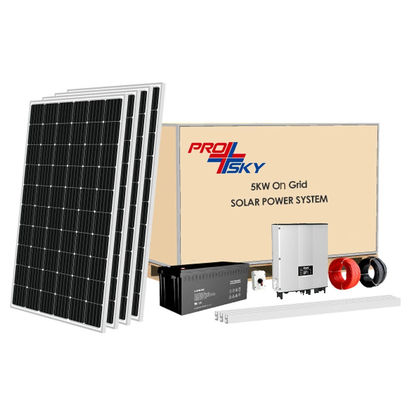 3kw 5 Kw de puissance d'accueil sur le panneau solaire Kit de système de grille de prix de la phase de sortie unique