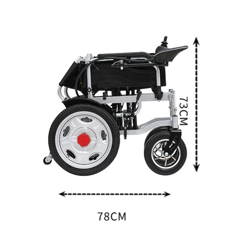 Chaise roulante électrique pliable avec moteur sans balais sans engrenage et contrôleur