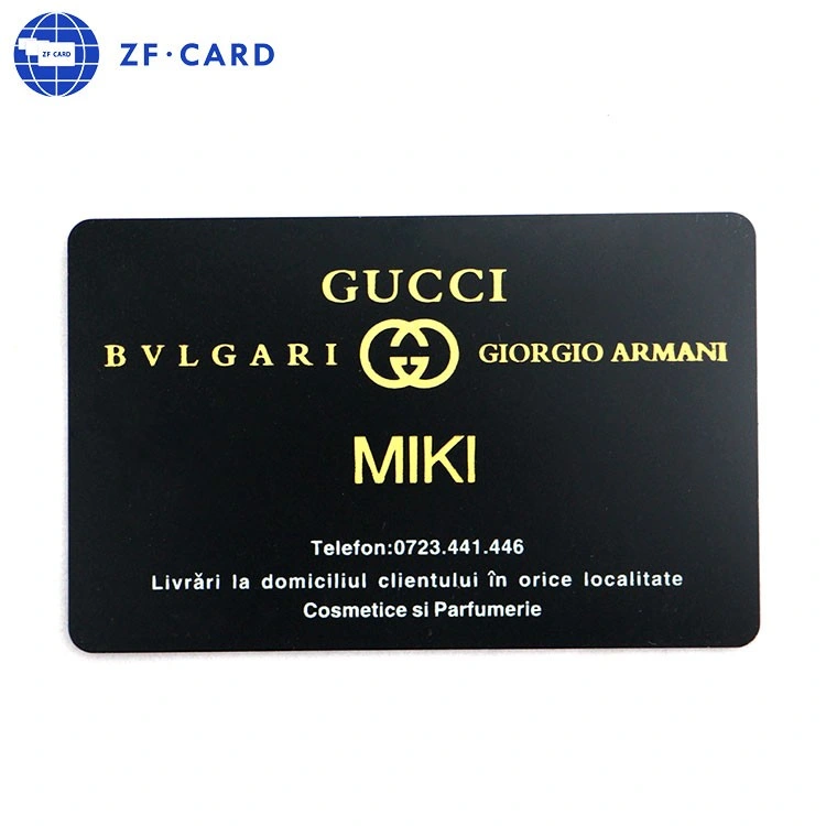 Una muestra gratis 13.56MHz RFID PARA TARJETAS PVC MIFARE Plus (R) X 2K (7B) Tarjeta de presentación de lujo sin contacto