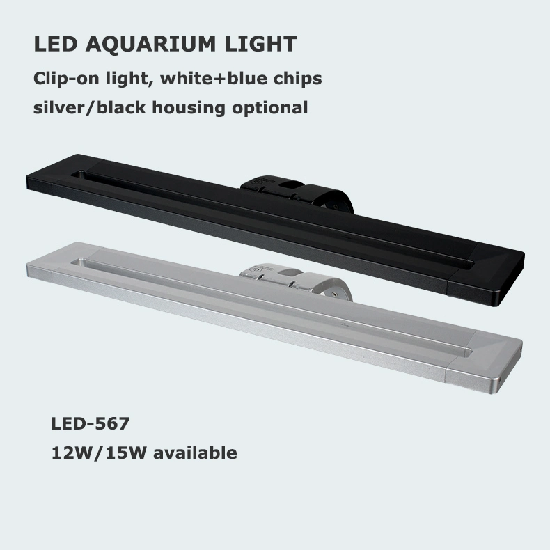 15W LED Aquarium Clip Light Fixture with Multi-Angle Displaying