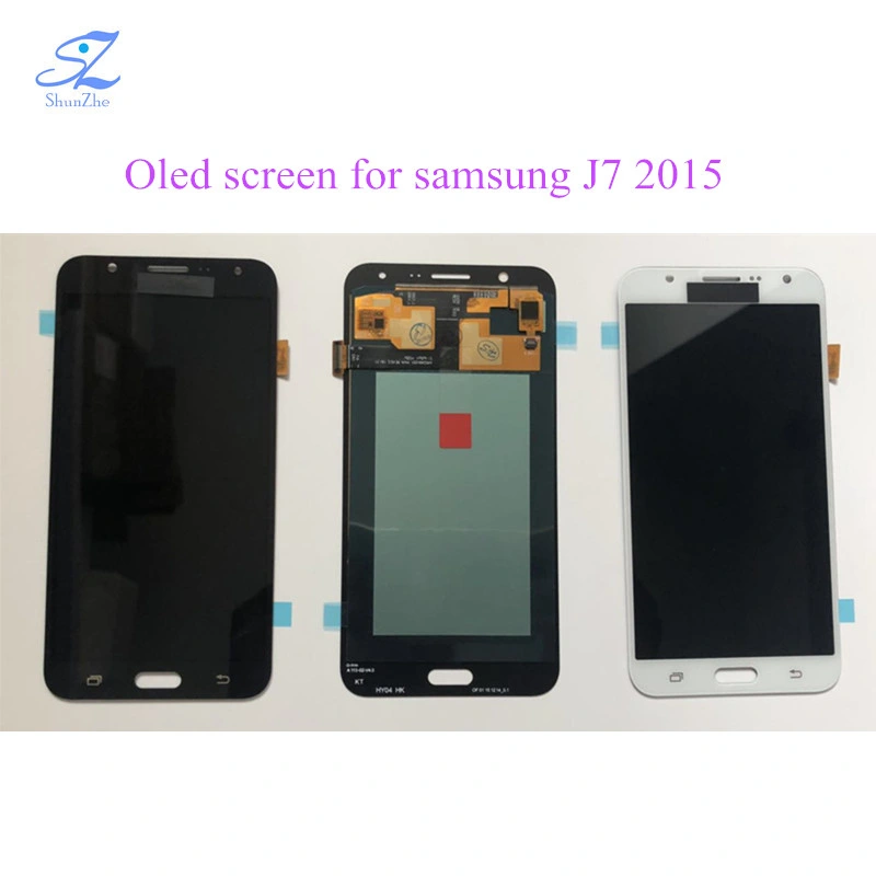 Teléfono móvil con pantalla táctil LCD de pantalla OLED de Samsung Galaxy J7 de 2015 J700