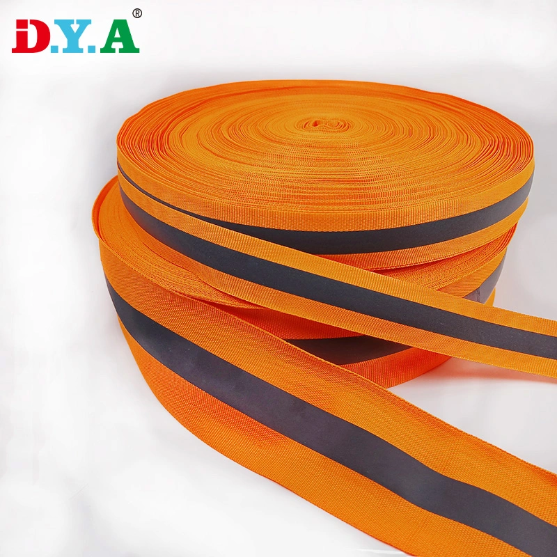 Low MOQ Customization Speciafication Color Webbing Reflective Tape for Safety Clothing Tent Backpack