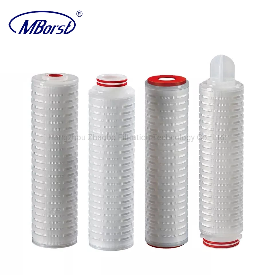Replacement Economical PP Polypropylene Pleated Filter Cartridge for Water Purifier and Water Treatment Water Filter System 10 20 30 40 Inch 0.1/0.45/1 Micron