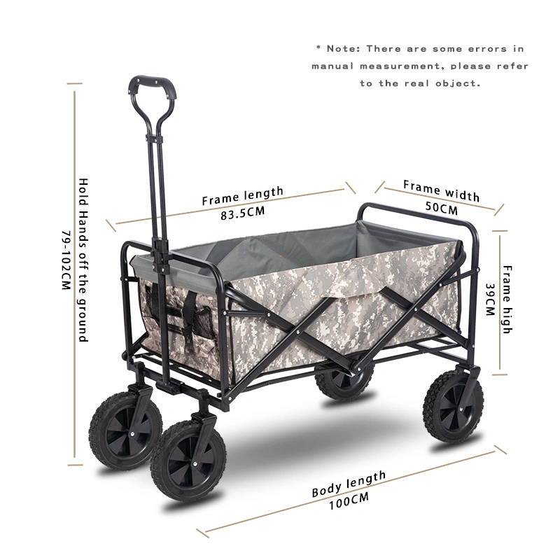 Neues Design Outdoor Faltenfaltbarer Camper mit Tisch Board Oxford Tuch Camping Trolley Anhänger