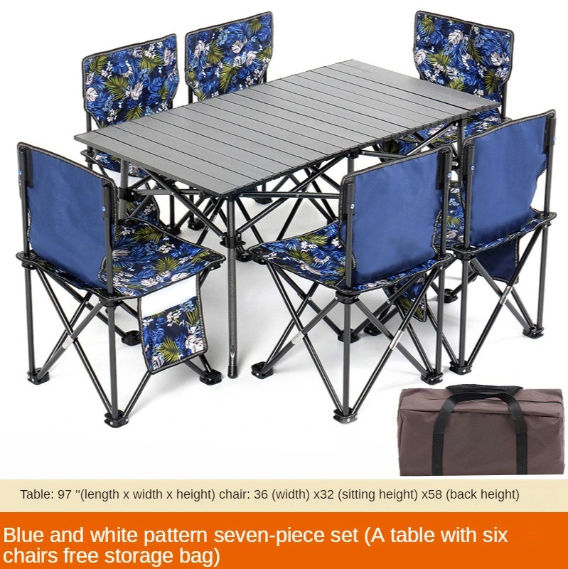 Foldable Camping Table Picnic Outdoor Folding Table and Chairs Set