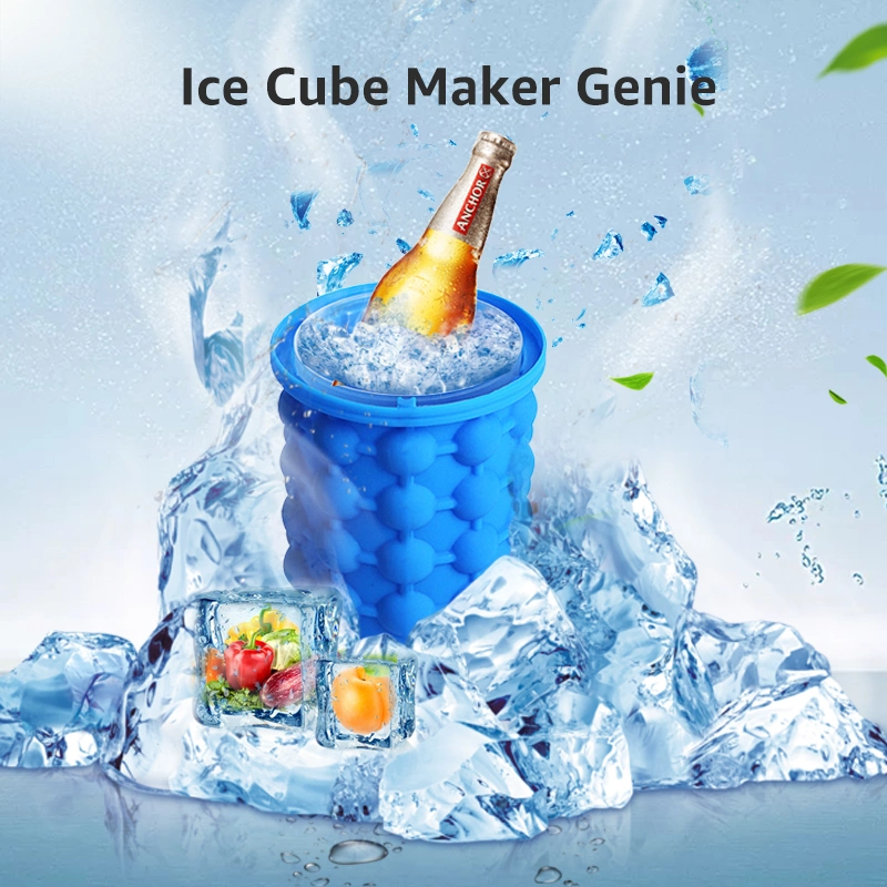 Magic Cube de glace en silicone Maker Genie révolutionnaire, le gain de place de la glace cube de glace en silicone Maker Genie Dropship d'outils de cuisine