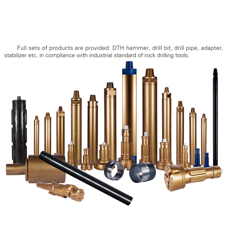 High Air Pressure DHD350 (HD55/COP54) with Footvalve and DHD350A Without Footvalve DTH Hammer Button Bit for Mining Drilling Rigs