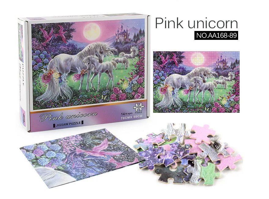 Unicorn Rompecabezas paisaje pintura Mayorista/Proveedor Puzzle puzzle rompecabezas personalizados