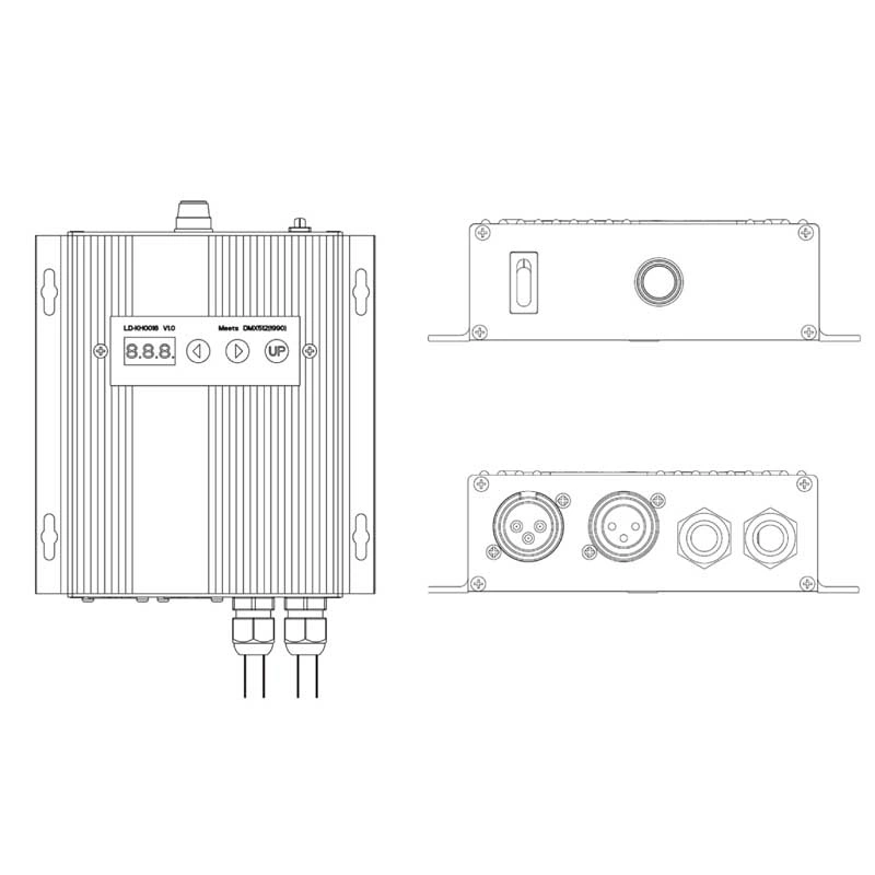 DMX512 RGB Controller High Power 2000W for 110V 230V LED RGB Strip Decoder Controller