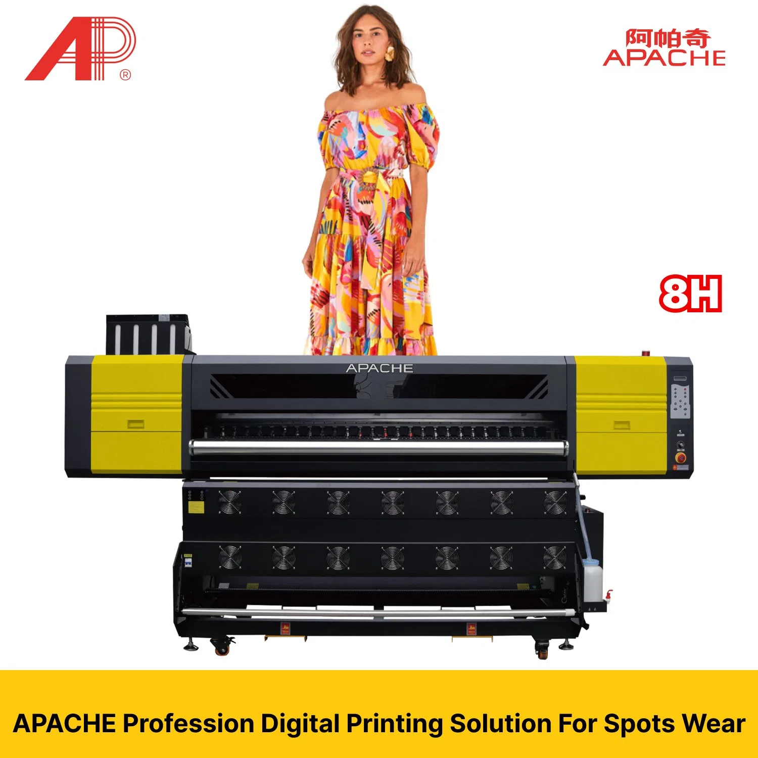 Apache 1.8m Inkjet Polyester Direct Textile Printing Sublimation Printer with I3200 Printhead