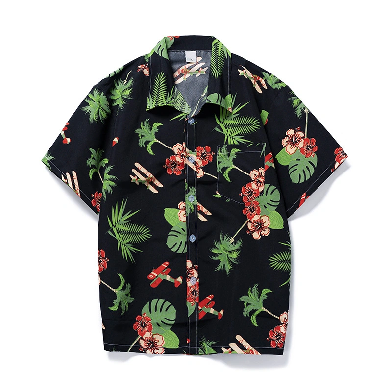 Camiseta de verano para hombre 2023 New Summer Floral Printed Beach Short Ropa de manga para hombre Camisas hawaianas para hombre